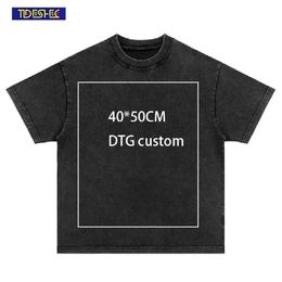 Thedshec hiphop t shirt streetwear dtg graphics personnalisé cotton hommes oversize harajuku hommes vintage coutume courses manches courtes 240412