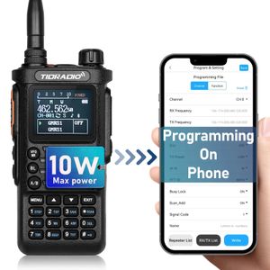 Tidradio TD-H8 10W Professional Walkie Talkie Portable Radio Radio Radio Wireless Commutateur programmable 240430 Radio à longue portée 240430