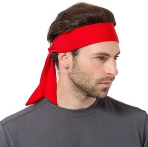 Tie Back Bandeaux Sport Yoga Gym Bandeaux de cheveux Bandeaux de course en plein air Unisexe Head Wear Top Quality Absorber la sueur écharpe en maille