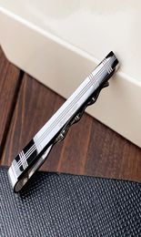 Tie Clip Titane Steel Metal Fashion Areels Silver Ties Pins Bar Boucle Boucle avec box6085252
