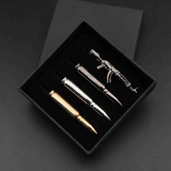 Clips de corbata 4pcs hombres de metal clip de corbata con caja de regalo caballeros clásicos barbilla de corbata cláse clip clip pin negro bala de boda joyas y240411