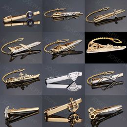 Tie clips mode metaal mannen bind clip heren stijlvolle stropdas tie bar clasp clip pin dolphin hamer vliegtuig schip bruiloft stropdas mannen sieraden j230413