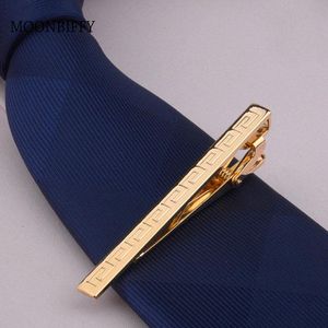 Clips de corbata para hombres estilo de moda barra de tono azul de Metal práctico broche de corbata Pin gemelos para hombre