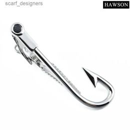 Clip Clips Fish Fish Hook Clip Tie pour Men2.2 pouces Clip à attacher avec cadeau BoxMenS Silver Hook Match Crystal Tie Clipmens ACCESSOIRES DE TIX Y240411