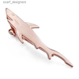 Tie Clips Hawson 2,4 inch Shark Tie Clip For Men Novely Tie Bar Clip voor mannen en jongens interessante tie clip voor feest met geschenkdoos Y240411