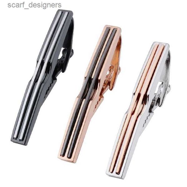 Clip Clips Hawson Classic Black Gun Clamp Shirt Tie Bar Cold Clip Pins pour hommes en gros disponible Y240411