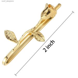 Clip Clips Hawson Mens 2 Rosette Flower Tip Clip pour le cadeau de mariage est venu dans la boîte cadeau Y240411