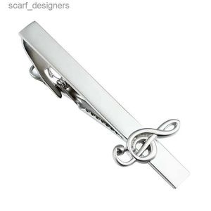 Clip Clips Hot Vente Musique Clip Tie avec boîte Matte Tie Tie Pin Bar Clât Musical Symbol Accessory Gift For Party Y240411