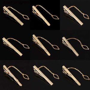 Clip Clips Mens Metal Simple Couc Boucle Gold Tie Tie Boucle Clip Clip de sécurité Épingle en acier inoxydable pour Business Budle Mariage à la mode Y240411