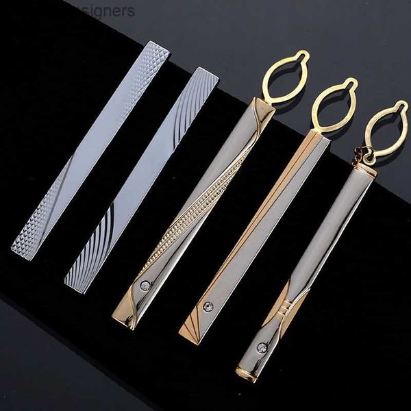 Clips de corbata masculino metal collar simple hebilla de oro bartación plateada clip clip corbata