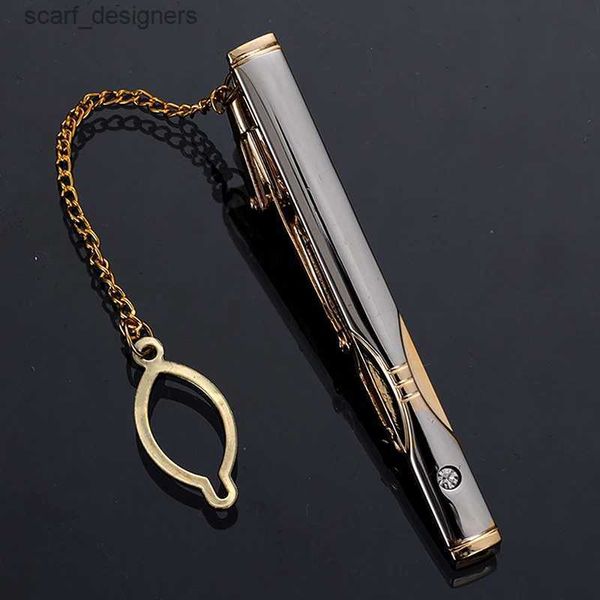 Clips de corbata masculino metal collar simple hebilla de oro barta de plata clip de vara de corbata de corbata de corbata y exquisito regalo de boda de joyas Y240411