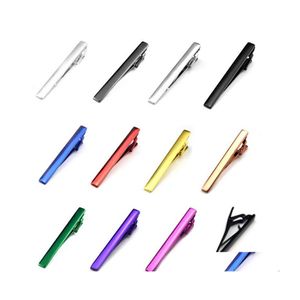 Tie clips metaal voor mannen bruiloft stropdang clip gentleman balk kristallen pin heren cadeau drop levering sieraden manchetknopen klemmen otscz