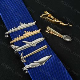 Clips de corbata Nuevo Clip de corbata de acero inoxidable para hombres Classic Metel Tie Pin Cobre Tie Bar Calidad Esmalte Tie Collar Pin Crystal Business Corbata J230413