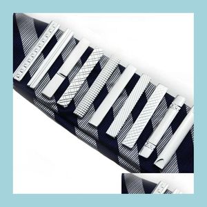 Tie clips banden groove diamant short tie clips zakelijke pakken shirt stropdas bars bars mode sieraden mannen kerstcadeau drop deliv dhb2u