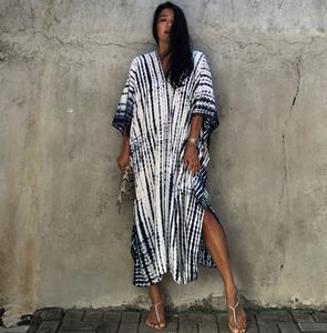 tie-dye impresión Long Beach vestido traje de baño Cover-Ups lxf1337 diseñador verano multicolor impresión manga larga traje de baño Beach smock mujer bikini smock vestidos