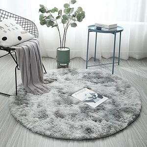 Tie geverfd grad -pluche tapijt ronde mand stoel yoga mat woonkamer vloer mat 231221