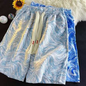 Cravate short de fleurs de soie glacée pour hommes pour hommes Summer des pantalons en cinq parties plage à la mode