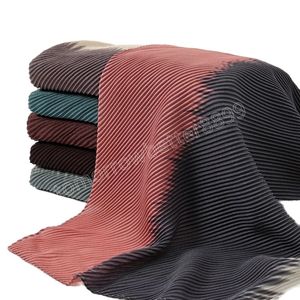 Cravate teint plissé coton Hijab écharpe femmes châles musulmans foulard élastique enveloppes bandeau islamique Turban Bufandas Bandana Foulard