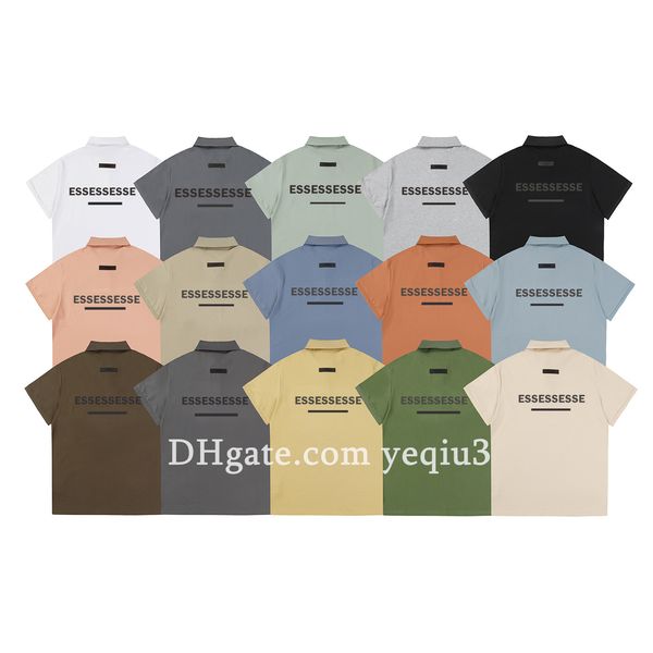 Polos pour hommes T-shirts décontractés Décoration de lettre 3D sur le dos Polos de loisirs quotidiens T-shirt tendance T-shirts de créateurs Mode Polos confortables Polo tissu respirant