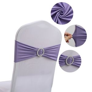 Sin lazo para silla, lazos traseros, fajas para silla para boda, banquete, funda para silla, cinturón elástico, funda para silla, banda con hebilla para fiesta, decoraciones de cumpleaños, suministros de boda