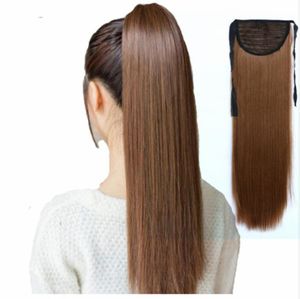 Entraînement sur les extensions de cheveux en queue de cheval Poiffeur de cheveux de la queue Long Synthétique Synthétique 039 Fiber résistant à la chaleur Hair7644243