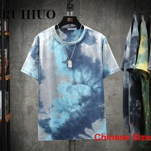 Tiedye Casual Funny T-shirt pour hommes vêtements streetwear coréen en chemises Taille de l'homme 5xl Arrivées d'été 240426