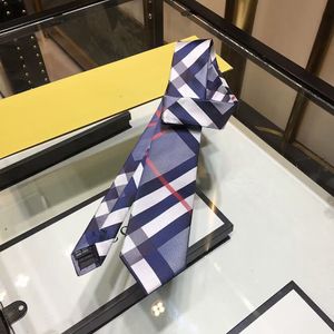 Corbatas Corbata para hombre Pajarita de seda Corbata a cuadros Fiesta formal de bodas de negocios con caja de marca