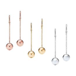 TIF Dames 925 Zilveren Oorbellen 2021 Trend Opknoping Bal Hanger Koreaanse Stijl Oorbellen Luxe Oorbel Sieraden voor Vrouwen Fijn G220510