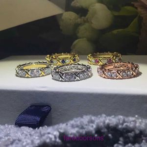 Tifannissm Designer Ringen designer sieraden ring internet beroemdheid nieuw kruis volledige diamant kleurscheiding is super voortreffelijk en heeft originele doos