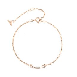 Tiff Bracelet Designer Luxe Mode Femmes Qualité Originale Précision Mini Visage Souriant Bracelet V Plaqué Or 18K Rose Sourire Diamant Polyvalent