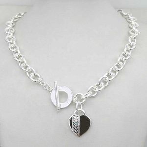 Tiff Collier Designer De Luxe Mode Femmes Qualité Originale Argent TF Style Classique Chaîne S925 En Argent Sterling Clé Coeur Amour Marque Charme Bijoux