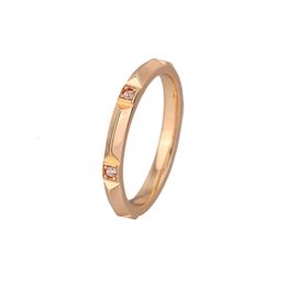 Tiff Ring Designer Luxe Mode Vrouwen Originele Kwaliteit T Nieuwe V-Gouden Romeinse Digitale Veelzijdige Ring Minimalistische Ins Geschenken voor vrouwen