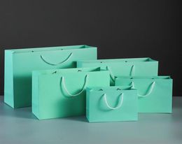 Tiffany Blue Paper Bag Kraft Packaging Gift Wrap Festival Fiesta de cumpleaños de Compras Decorato303K21166611