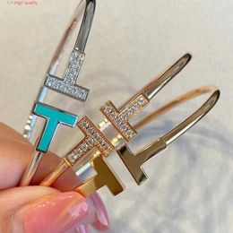 Tiffanyans – Bracelet Beimu en or Rose 18 carats pour femme, Double t, de haute qualité, Instagram, ne se décolore pas, diffusion en direct