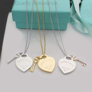 Tiffanybead kettingontwerper voor vrouw luxe charme hart ketting liefde sleutel ketting