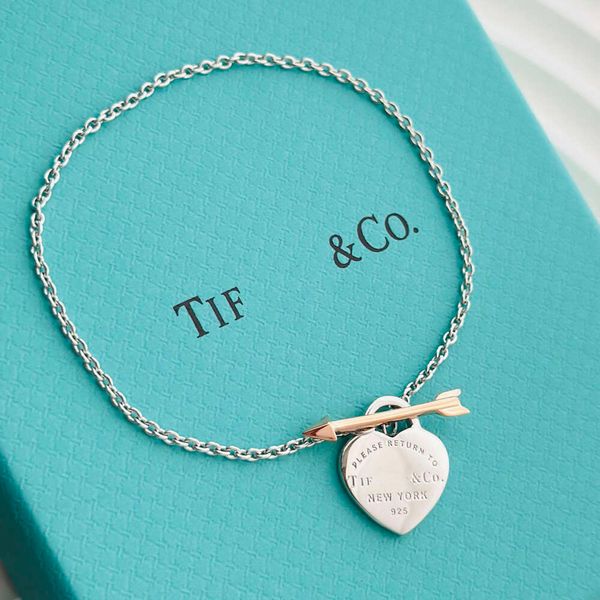 Tiffanybead Womens Luxurys Designer Bracelet Lucky Link charme Fashion Jewelry Ladies Holiday Cadeaux