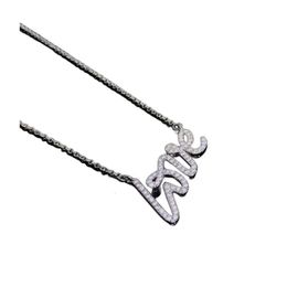 Collier Tiffanyes bijoux de créateur femmes qualité originale pendentif colliers lettre d'amour femmes collier minimaliste chaîne