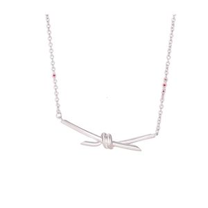 Tiffanyes – collier de styliste pour femmes, pendentif de qualité originale, nouvelle série de nœuds croisés, chaîne de collier Simple
