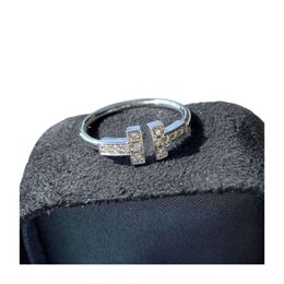 Tiffanyes Ringe Designer-Damenringe in Originalqualität, Schmuckring mit glattem Ring, vielseitiger, modischer, verstellbarer Ring