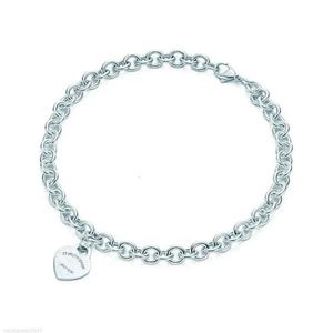 Tiffanyisms ketting populaire hartvormige kruis sleutel Sterling Sier armband vrouw sieraden modieus eenvoudig Memorial Day bruiloft partij ketting 8xxt