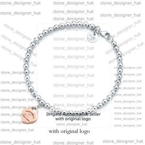 Bracelet TiffanyJewelry 100% 925 Silver Fashion Round Round Love Bracelet en forme de coeur Femelle Femme Silver Bottom Placage pour petite amie Souveniture Gift 1376 4F55