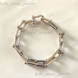 Tiffanyjewelry Designer Bracelet Tiffanyjewelry Bracelet High Edition Precision Horseshoe Buckle Bracelet Light Luxe Tiffanyjewelry Heart Bracelet 287