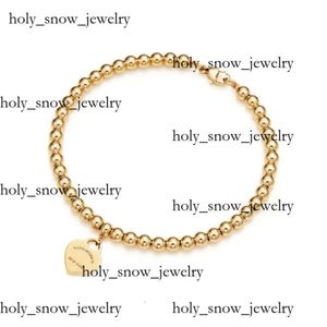 TiffanyJewelry Designer Jewelry TiffanyJewelry Bracelet Net 100% 925 Silver Round Bead Love Bracelet en forme de cœur TiffanyJewelry Gold Femme Souvenir Gift 863