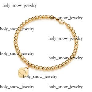 TiffanyJewelry Designer Jewelry TiffanyJewelry Bracelet Net 100% 925 Silver Round Bead Love Bracelet en forme de cœur TiffanyJewelry Gold Femme Souvenir Gift 815