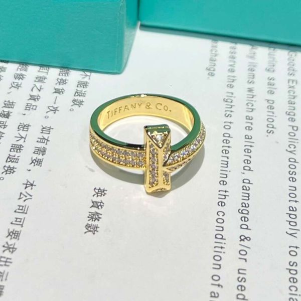 TiffanyJewelry Halo Deisgner Ring Designer Fomen Designer Ring Jewelry Ring Diamond High 18K Rose Gold Fashion Couple Ring 870