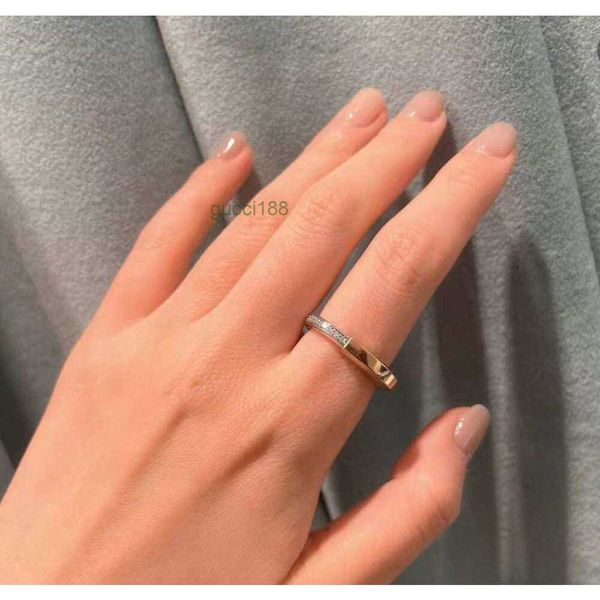 TiffanyJewelry Heart Designer Rings Diamond For Women Finger anillos Nouveau anneau de verrouillage coloré avec V Gold Electroplated Qryy Qryy Qryy Q5DQ