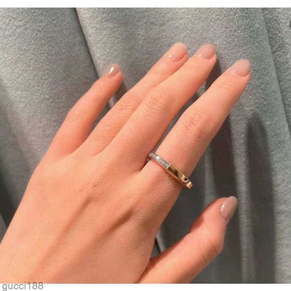 TiffanyJewelry Heart Designer Diamond Rings For Women Finger anillos Nouveau anneau de verrouillage coloré ushapé avec V Gold SLCV SLCV SLCV X53V X53V 36JN