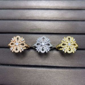 Tiffanyjewelry Heart Gold Designer Rings For Women Luxury Sieraden Snowflake Ring V Goud ingelegd met volle diamant Lucky Sunflower Light Lu Iuxm Iuxm Iuxm 0945