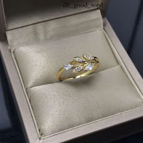 TiffanyJewelry Heart Gold Designer sonneries pour femmes bijoux de luxe Bijoux d'origine Steel Seal High Edition Nouveau produit Vine Full Full Diamond Ring Femme V Tiffanyring 851