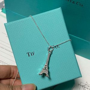 Tiffanyjewelry luxe Tiffanybead hanger kettingen dames designer sieraden mode straat klassieke dames ijzeren toren ketting vakantiegeschenken